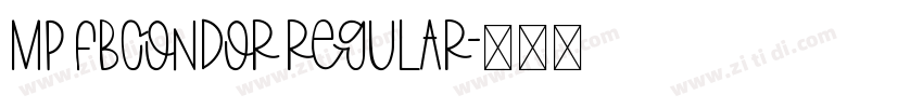 MP FBCondor Regular字体转换